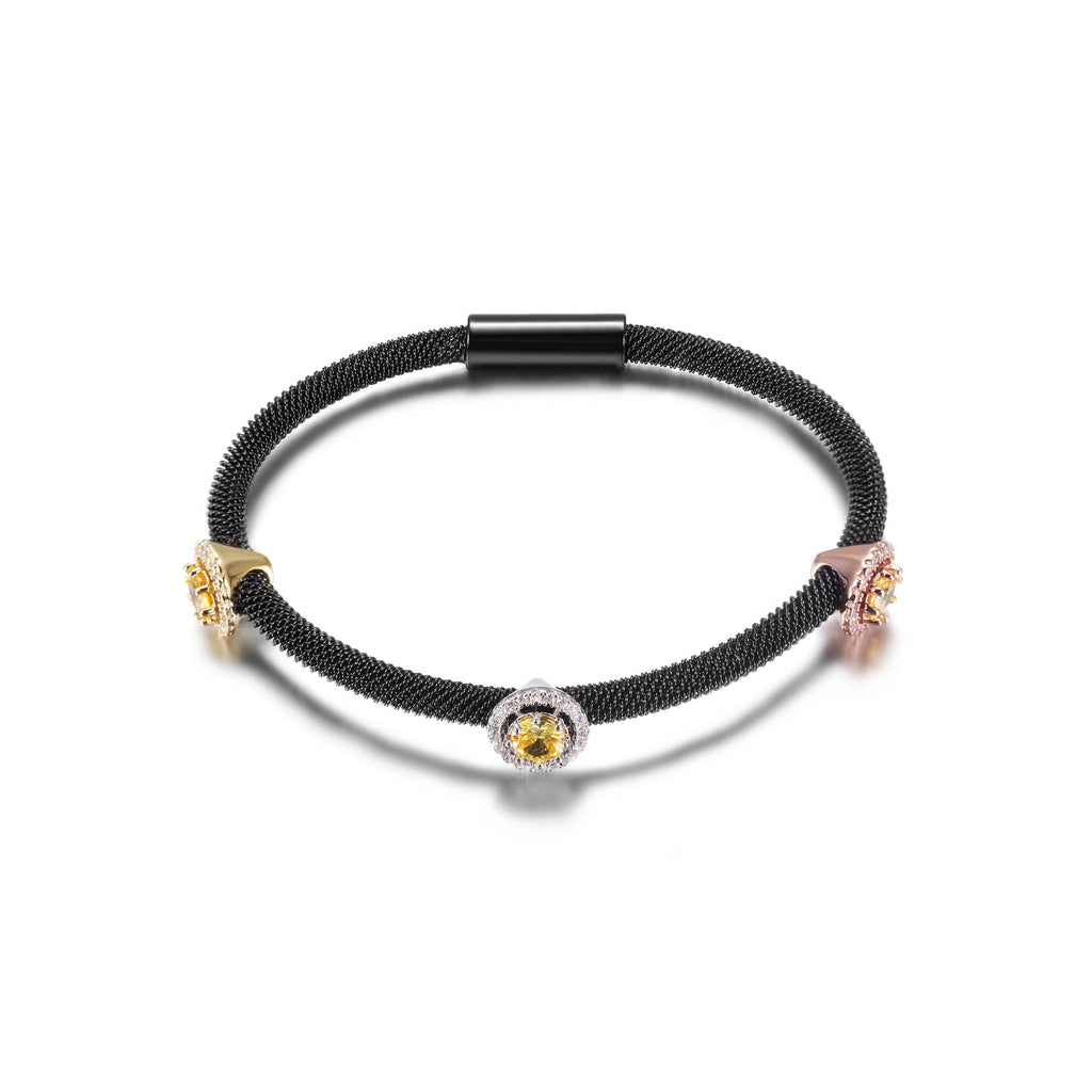 Pavé Round Station Bangle